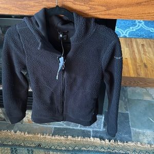 Boys spider fleece size 12/14 black with hood